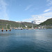 Norway, Tromsø Marina, Tromsøbrua and Arctic Cathedral