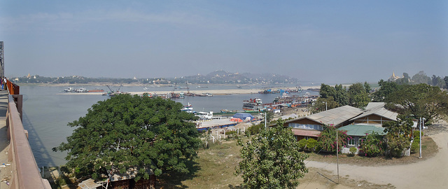 Ayeyarwady River from Sagaing Bridge