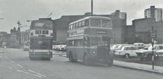 Calderdale JOC PD2 and SELNEC Mancunian in Rochdale - 3 Apr 1972