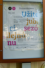 Slovenská filharmónia - Street Scene with Poster - Bratislava
