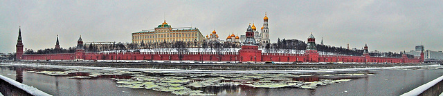 The Kremlin over the Moskva River Panorama