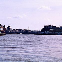 River Yare looking south towards Haven Bridge (Scan from October 1998)