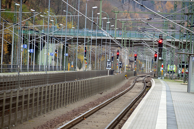 Bahnhof Bad Schandau, Blick richtung Dresden