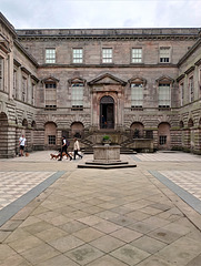 Entrance - cloisters and courtyard, Lyme Park.