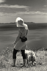My Girl With Dog And Hat.