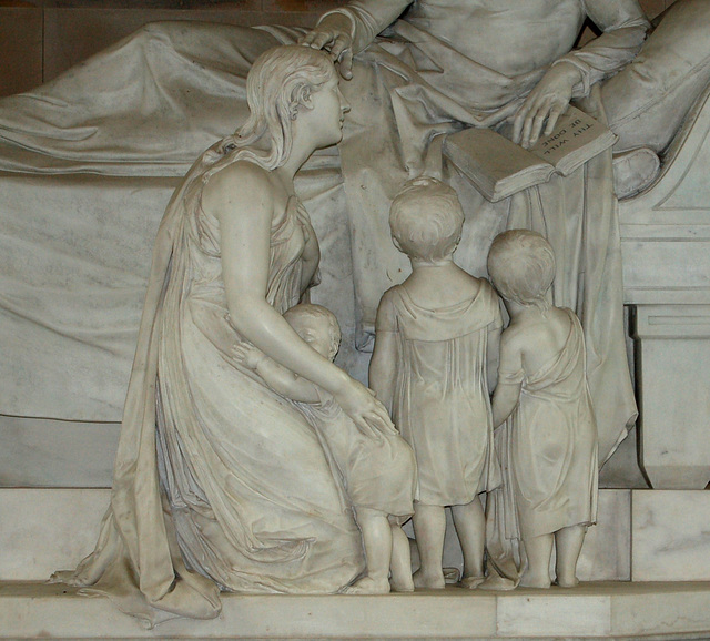 Detail of Memorial to David  Pike-Watts (d1831), Ilam, Staffordshire