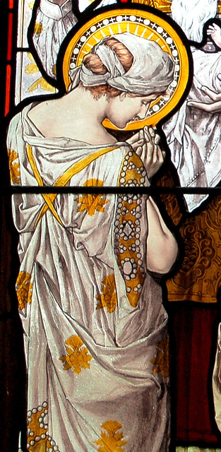 Detail of Stained Glass, Ilam Church, Staffordshire
