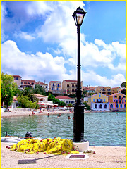 Cephalonia : Axos - un lampione sul mare