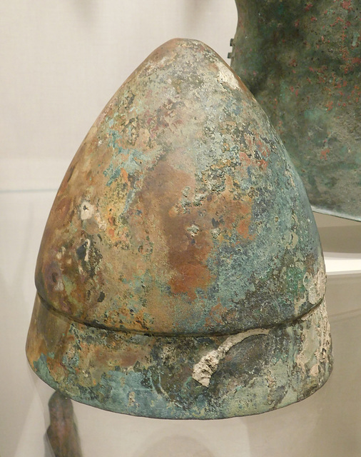 Bronze Helmet with a Conical Shape in the Metropolitan Museum of Art, March 2018