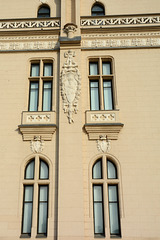 Romania, Iași, Windows of the Palace of Culture