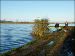 Thames in flood at Port Meadow