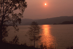 Sunrise over Loch Awe from Dalavich,Argyl May 1989