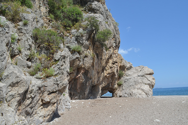 Olympos, Path to the Beach through The Rock
