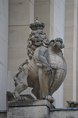 London, Temple Bar Arch, Heraldic Lion Sculpture
