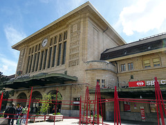 Das Bahnhofsgebäude in Lausanne