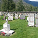 Friedhof an der Stabkirche in Lom, Norwegen