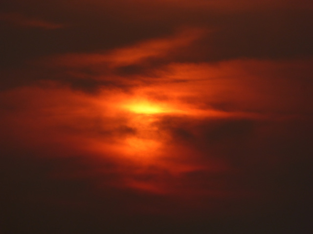 Fiery sunset