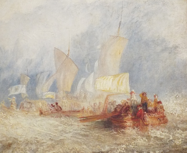 Detail of Van Tromp Going About to Please His Masters... by Turner in the Getty Center, June 2016
