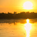 Wascana Lake - sunrise reflected 3