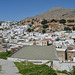 Rhodes, Panorama of Lindos from the Slopes of the Acropolis Hill