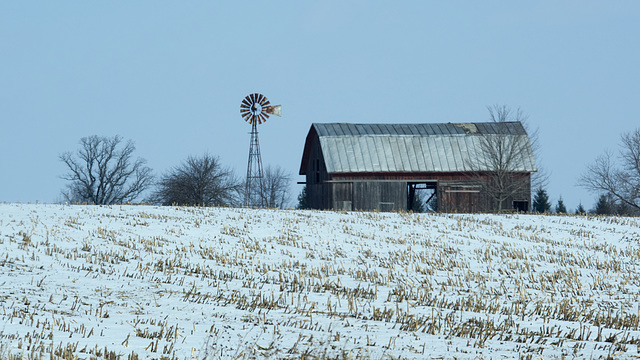 Barn with Windmill