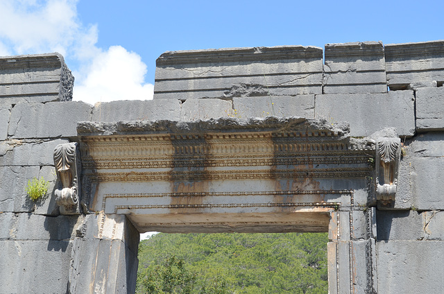 Olympos, Detail of the Portal of the Ancient Building