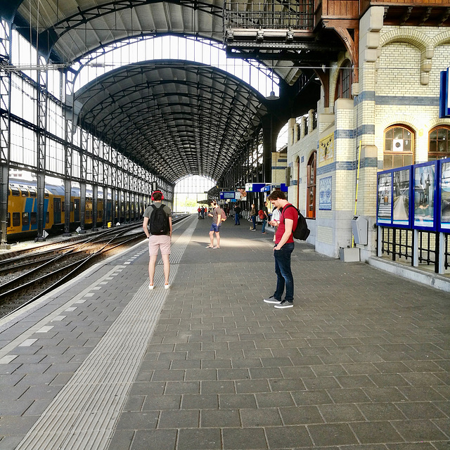 Waiting at Haarlem railway staion
