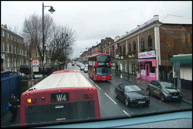 bussing along Bruce Grove