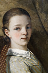 "Portrait de Juliette Courbet, sœur de l'artiste" (Gustave Courbet - 1844) (détail)