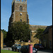 Deddington church and pillar box
