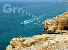 Pictured from 'The boardwalk' - coastal path near 'Carvoeiro' - Portugal.