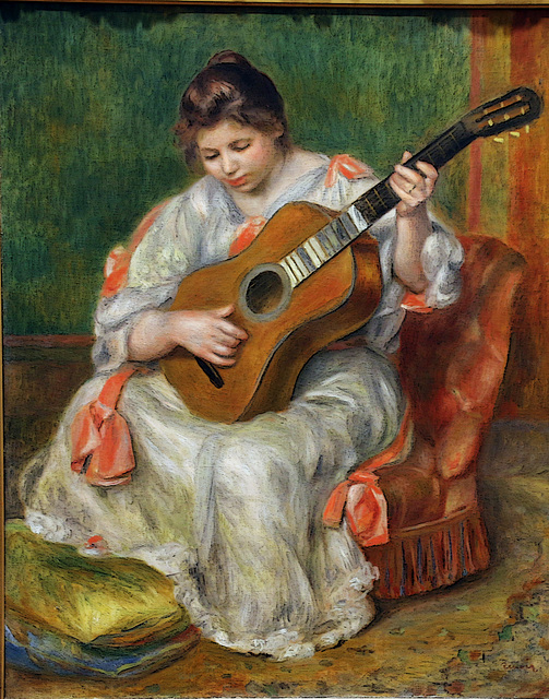 Femme jouant de la guitare - Pierre-Auguste RENOIR
