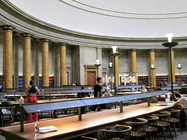 The Wolfson reading room at the library.