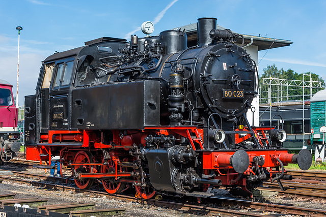 80 023 im Sächsischen Eisenbahnmuseum Chemnitz