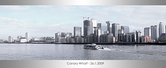 Canary Wharf - 26.1.2009 panoramic