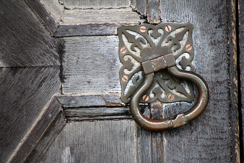 Detail of Door Handle, Front Door t0 Hardwick Hall, Derbyshire