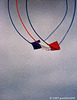 Kite-Fun - Kite flying with a team of three in the colors of Schleswig-Holstein