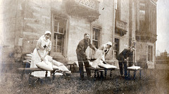 Nurses and Patients, WWI hospital, Dunlop House, Ayrshire