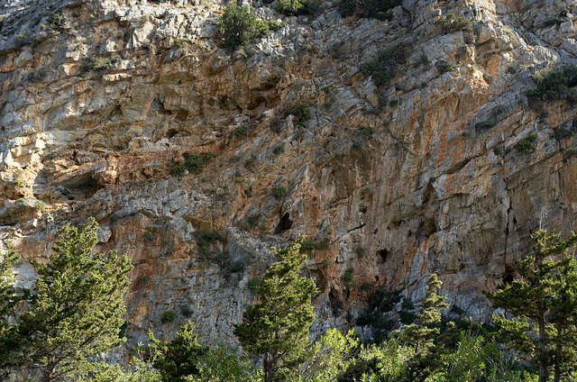 Eroded cliff face on Crete.