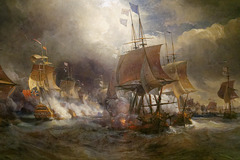 "Combat d'Ouessant, 23 juillet 1778" (Théodore Gudin - 1839)