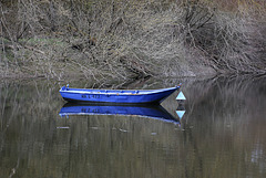 Blaues Boot mit Diamant