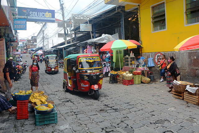Guatemala, Street Scene in the Small Town of San Pedro La Laguna
