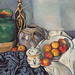 Detail of Still Life with Apples by Cezanne in the Getty Center, June 2016