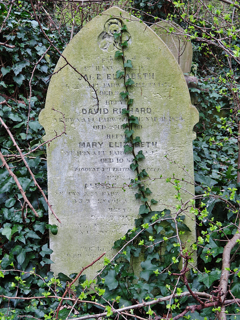 abney park cemetery, london,jane elizabeth richard, 1870, gravestone in welsh