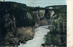 7125. Grand Falls Canon from Bridge, New Brunswick