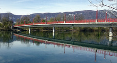 Die Rote Brücke über die Aare bei Solothurn