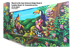 London Road lane mural - lowest section - St Leonards 25 9 2021