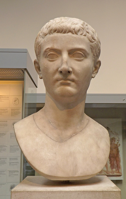Marble Head of Emperor Tiberius in the British Museum, May 2014