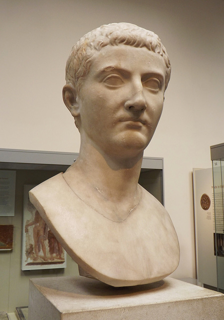 Marble Head of Emperor Tiberius in the British Museum, May 2014