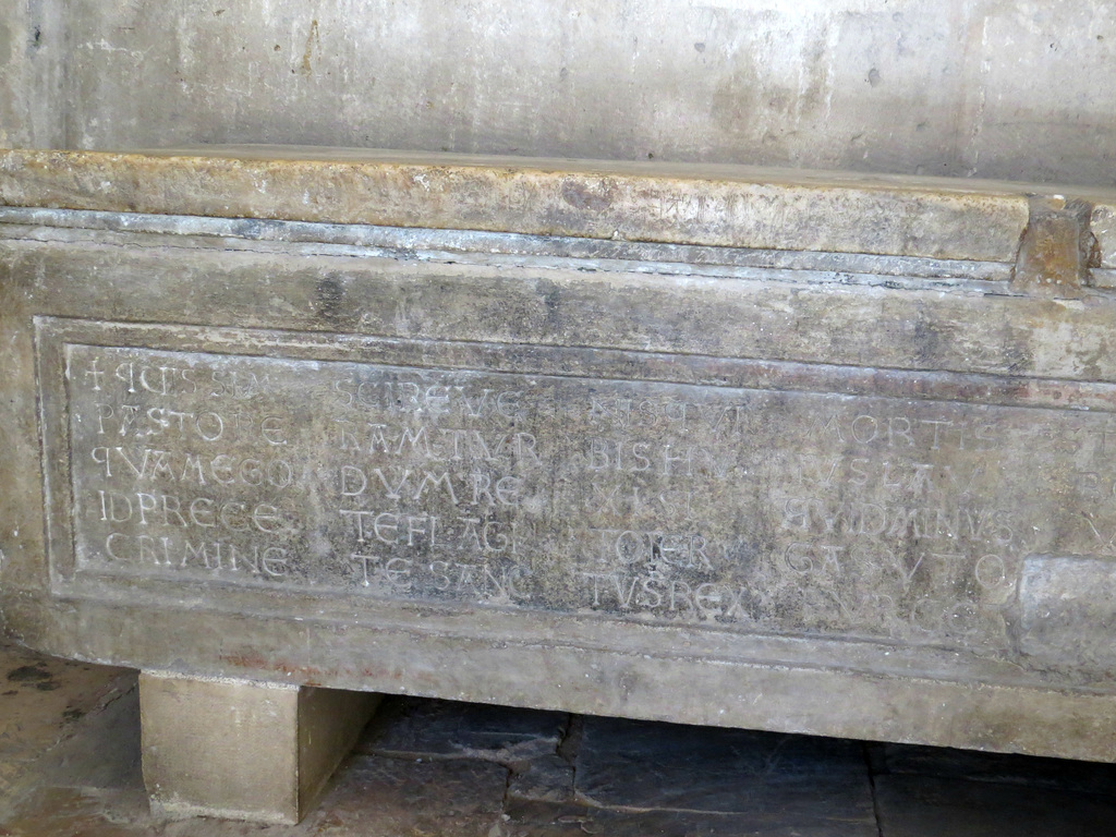 Temple de Jupiter : sarcophage chrétien.